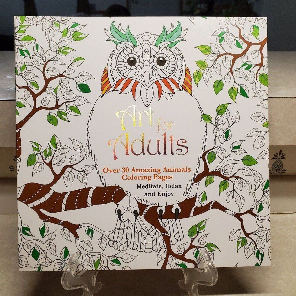 Art for Adults over 30 Animals Coloring Book Forest Stewardship Council Pencils